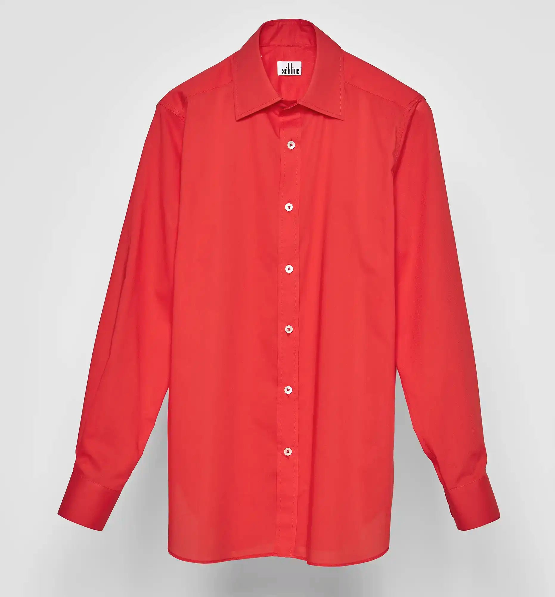 Work shirt in poppy red — front view
