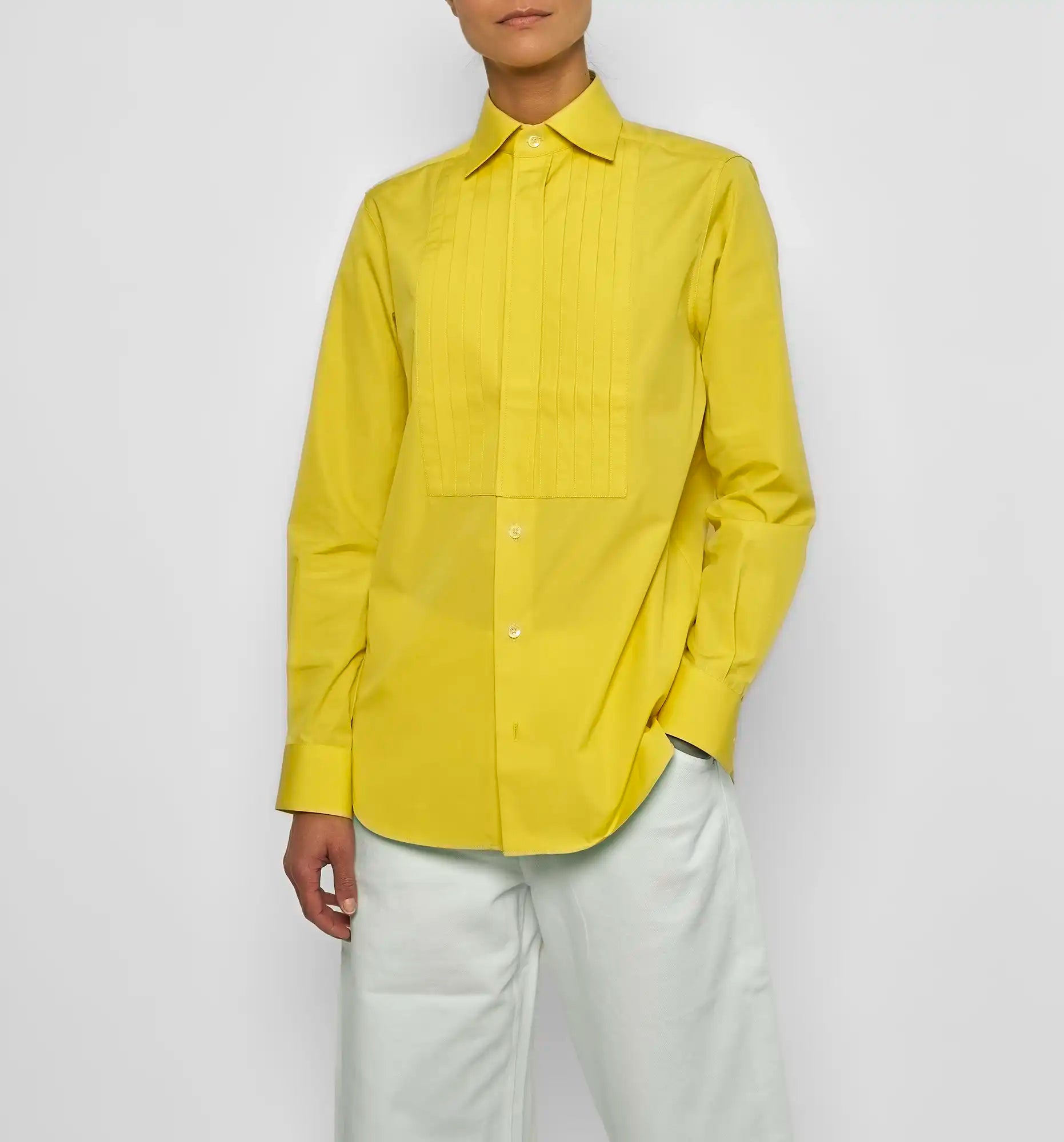 PLEATED SMOKING SHIRT