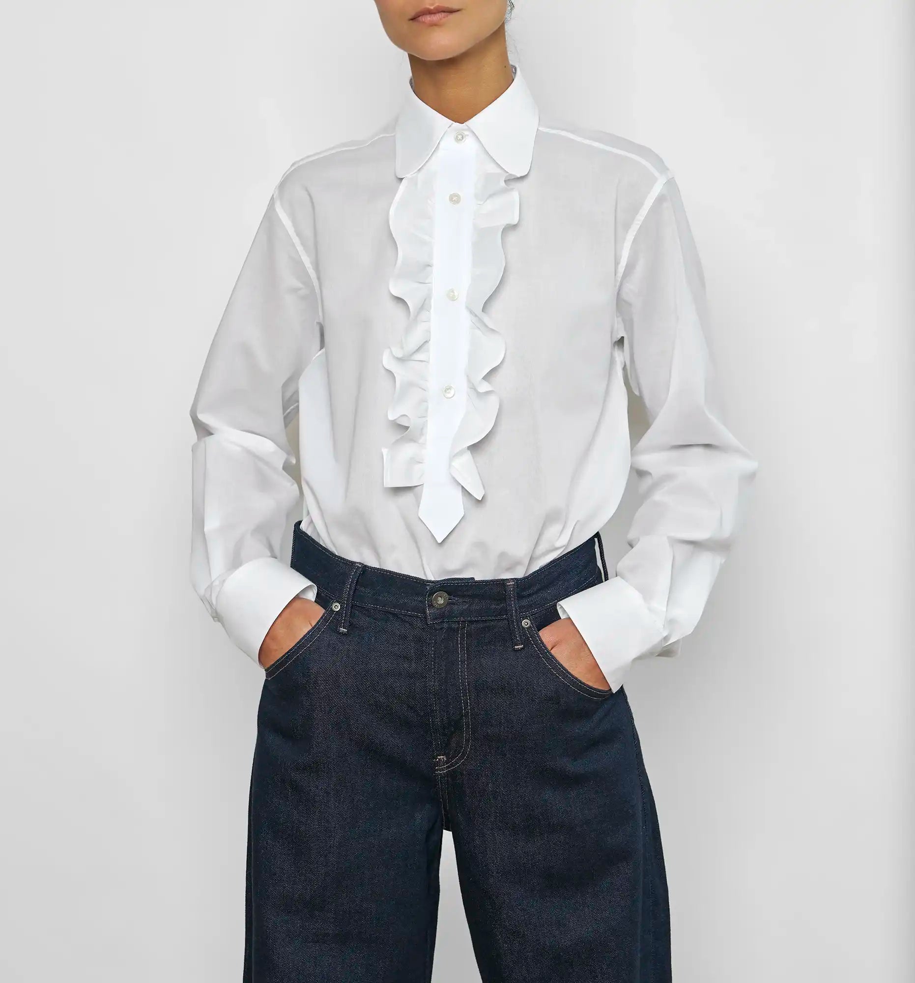 RUFFLE POLO SHIRT